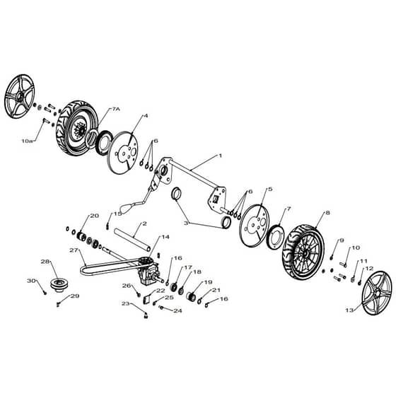 Masport 575AL - 579971 - Feb 2009 > 7196694 - Wheel Assembly
