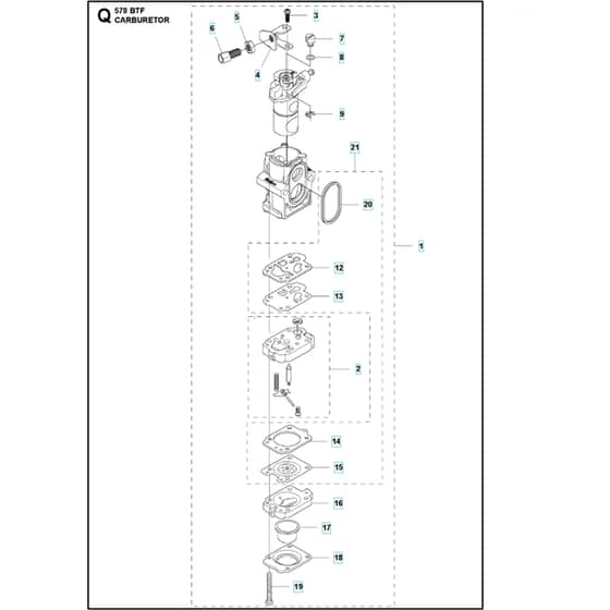 Husqvarna 578 BTF - Carburetor