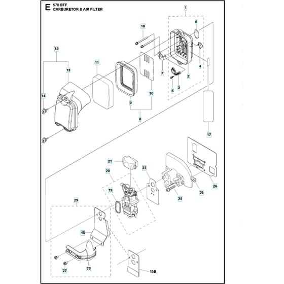Husqvarna 578 BTF - Carburetor / Air Filter