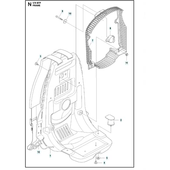 Husqvarna 578 BTF - Frame