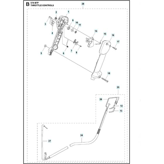 Husqvarna 578 BTF - Throttle Controls
