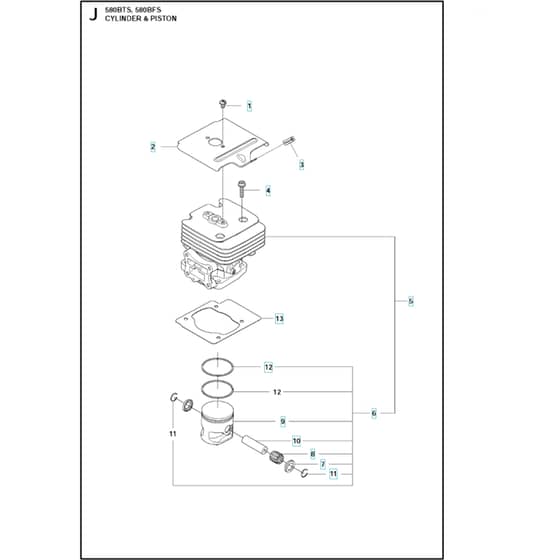 Husqvarna 580 BTS - 2011-05 - Cylinder Piston