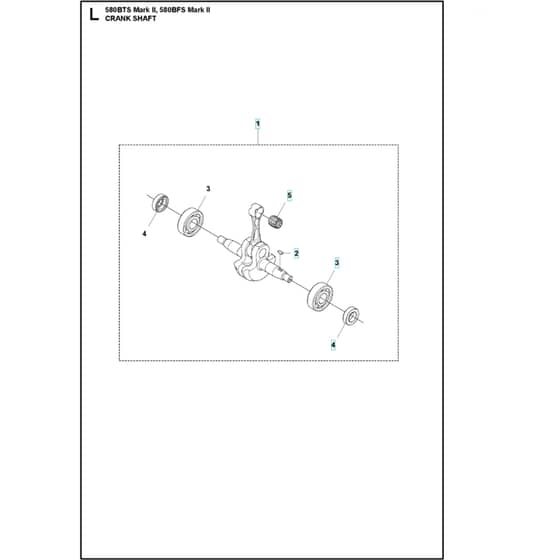 Husqvarna 580BFS Mark II – 580BTS Mark II - Crankshaft