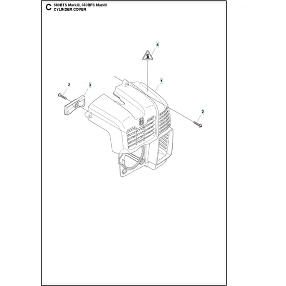 Husqvarna 580BFS Mark III – 580BTS Mark III - Cylinder Cover