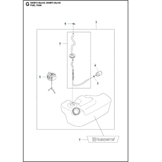 Husqvarna 580BFS Mark III – 580BTS Mark III - Fuel Tank