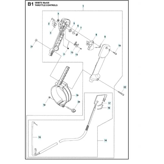 Husqvarna 580BFS Mark III – 580BTS Mark III - Throttle Controls