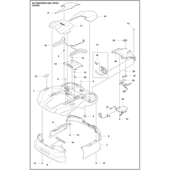 Husqvarna 580L EPOS - 970730503 - Cover