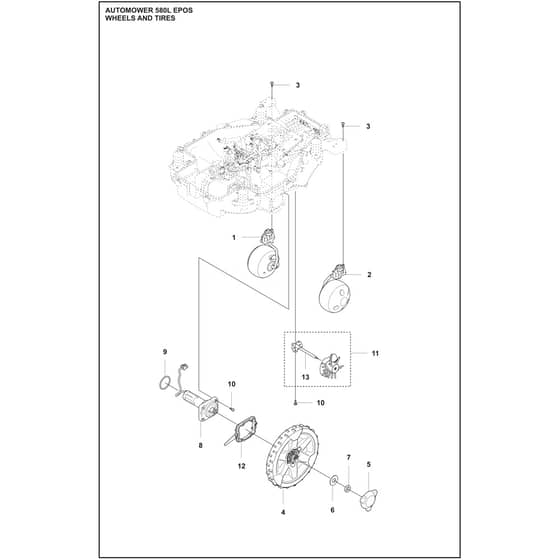 Husqvarna 580L EPOS - 970730503 - Wheels And Tires