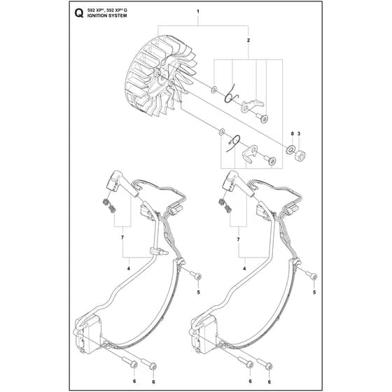 Husqvarna 592 XP G - 970493454 - Ignition System
