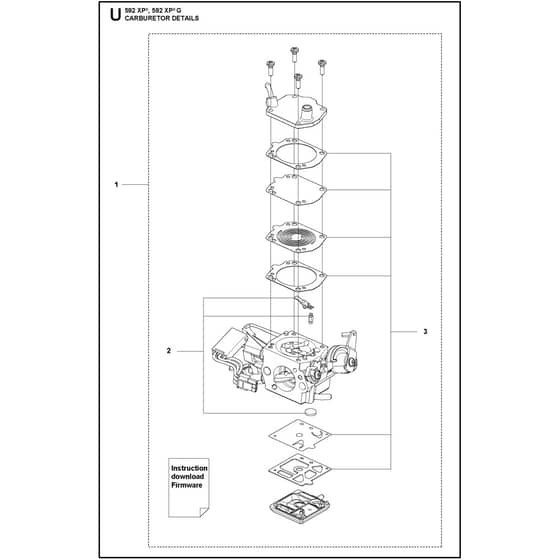Husqvarna 592 XP G - 970493454 - Carburetor Details