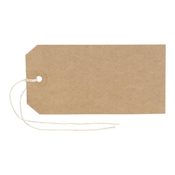 No. 5 Buff Strung Mail Tag 120mm x 60mm (Box of 1000)