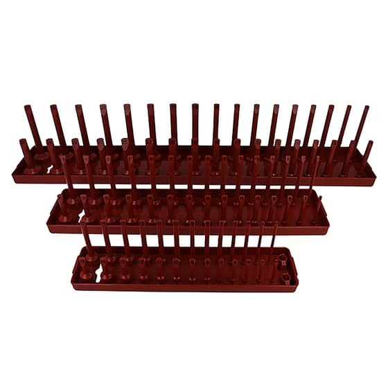 Socket Organiser Tray Set (3pc) – For 1/4", 3/8" & 1/2" Shallow & Deep Sockets