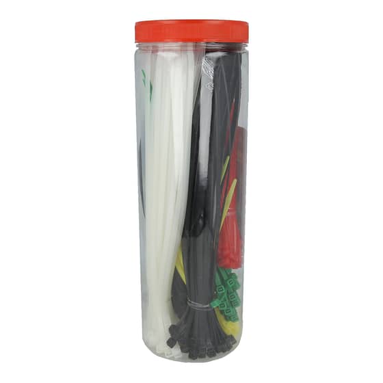 Assorted 4.8mm Cable Tie Set, Pack of 500
