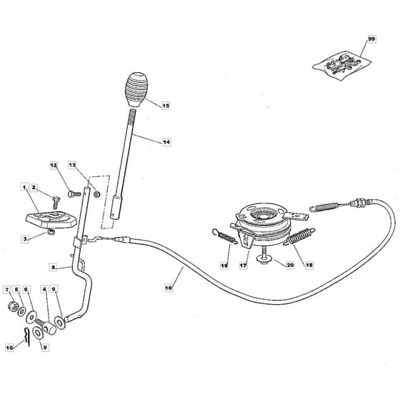 625M - 2003 - 	13-2659-13 - Mountfield Ride On Mower Clutch Diagram