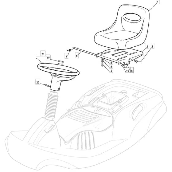 625M - 2005-2006 - 13-2659-15 - Mountfield Ride On Mower Seat Diagram