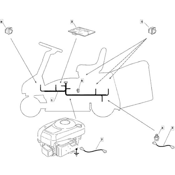 625M - 2006 - 13-2659-16 - Mountfield Ride On Mower Electrics Diagram