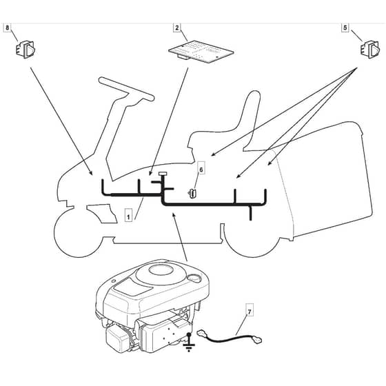 625M - 2003-2006 - 299970613/MOU - Mountfield Ride On Mower Electrics Diagram
