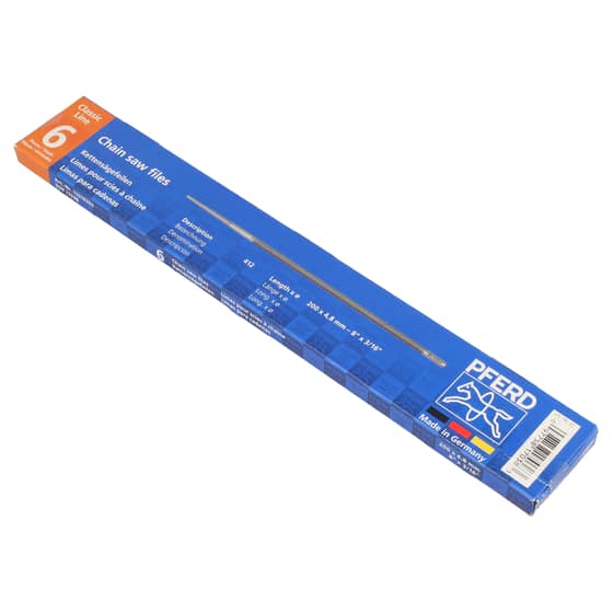 Genuine Pferd 3/16" (4.8mm) Chainsaw Chain File, Pack of 6