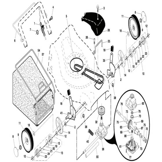 McCulloch 6553 CM - 96141004500 - 2008-09 - Drive Parts Diagram
