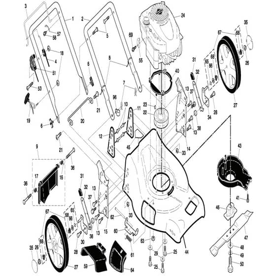McCulloch 6553 CM - 96141004500 - 2008-09 - Frame Parts Diagram