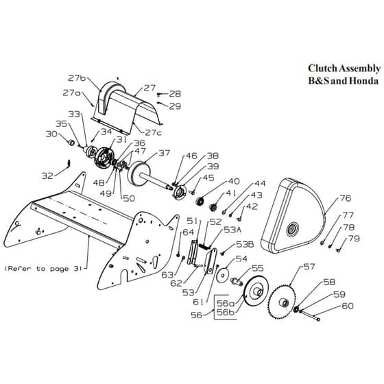Masport 660 - 019055 - Sep 2010 7373501 - Clutch Assembly