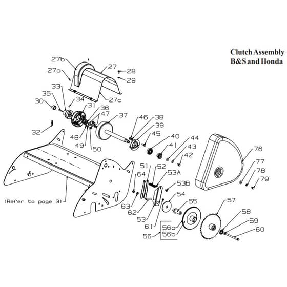 Masport 660 - 019072  - Apr 2011 7349951 - Clutch Assembly