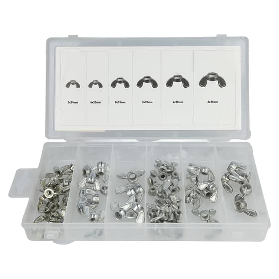Wing Nut Assortment, Rust Resistant (70 Piece)