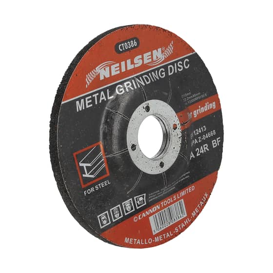 115mm x 22mm x 6mm Metal Grinding Discs, Pack of 10