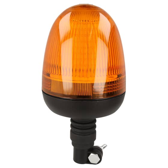 LED Orange Flashing Beacon, 12/24 Volt, (High Profile) - Flexi DIN Spigot Mount Fixing