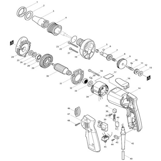 Makita 6802BV - Screwdriver - Power Tool Diagram