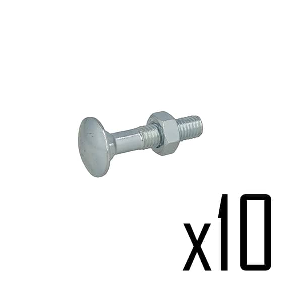 Coach Bolt & Nut M8 x 40mm, Pack Of 10