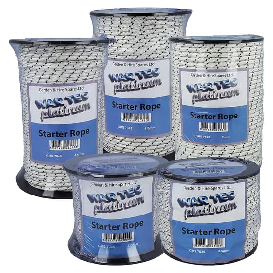WAR TEC Platinum Starter Rope - 3.0mm - 5.0mm, Pack of 5