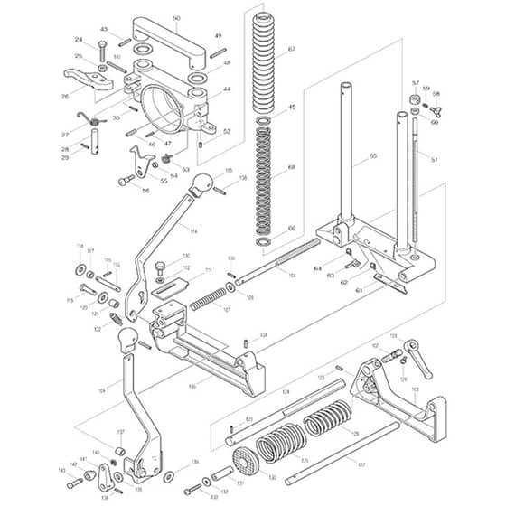 Makita 7104L - Chain Mortiser - Power Tool 02 Diagram