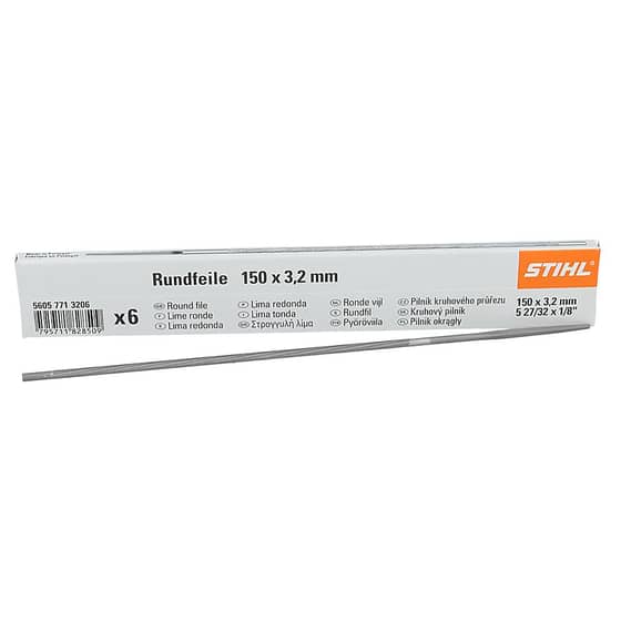 Genuine Stihl 27/32" (3.2mm) Chainsaw Chain File, Pack of 6