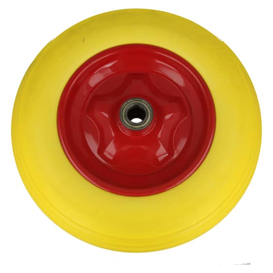 Wheelbarrow Wheel & Tyre 14" - 1" Bore (Puncture Proof)