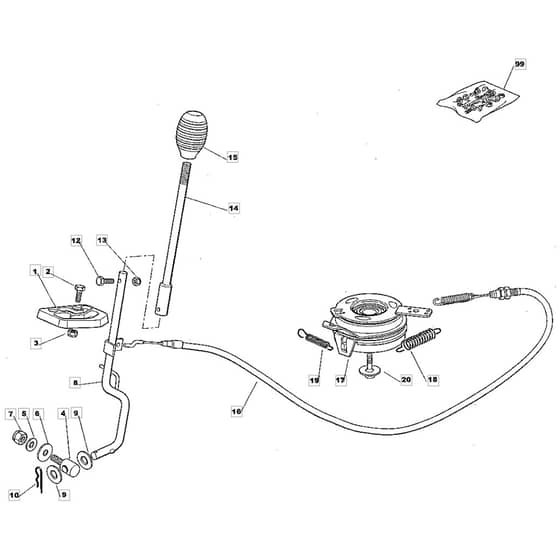 725M - 2003 - 13-2657-13 - Mountfield Ride On Mower Clutch Diagram