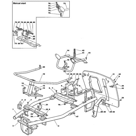 725M - 2003 - 13-2657-13 - Mountfield Ride On Mower Frame Diagram