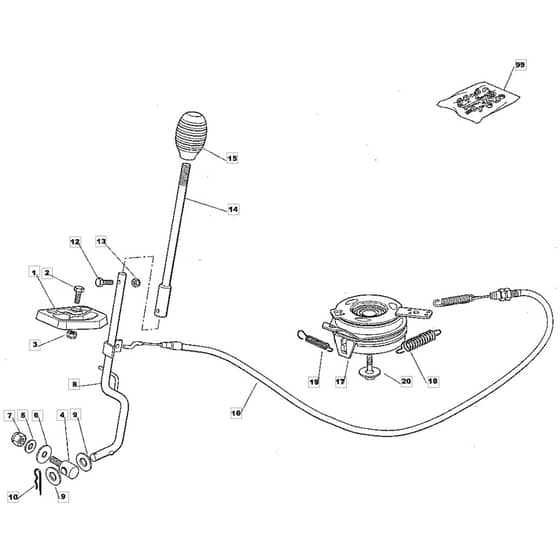 725M - 2003 - 13-2658-13 - Mountfield Ride On Mower Clutch Diagram