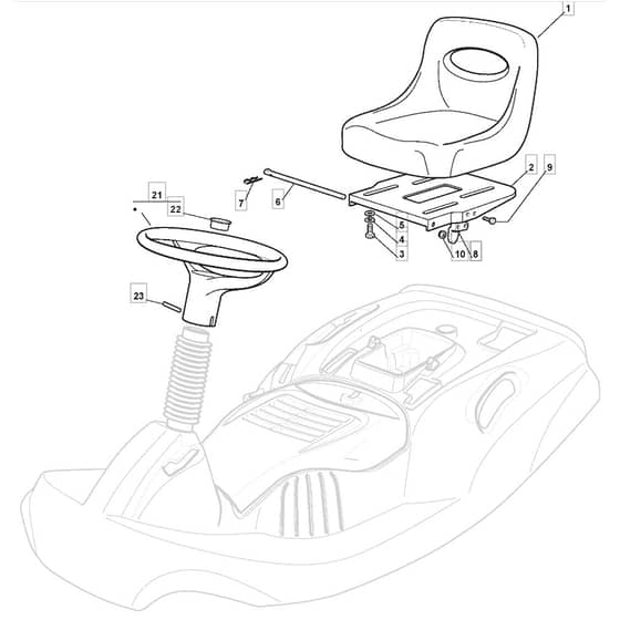 725M - 2007 - 299971583/ME7 - Mountfield Ride On Mower Seat Diagram