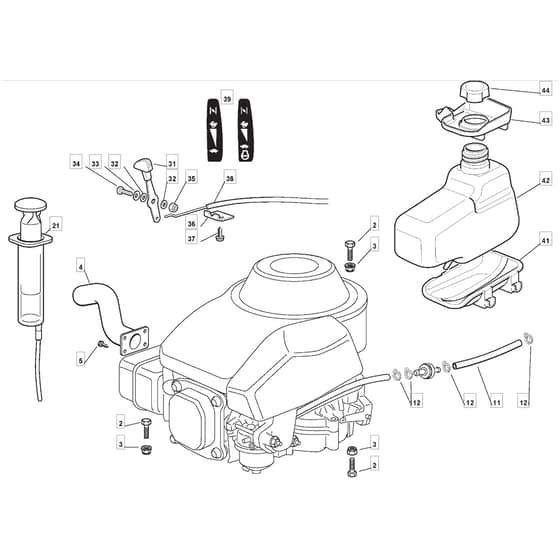 725M - 2008 - 299971583/UM8 - Mountfield Ride On Mower Engine Diagram