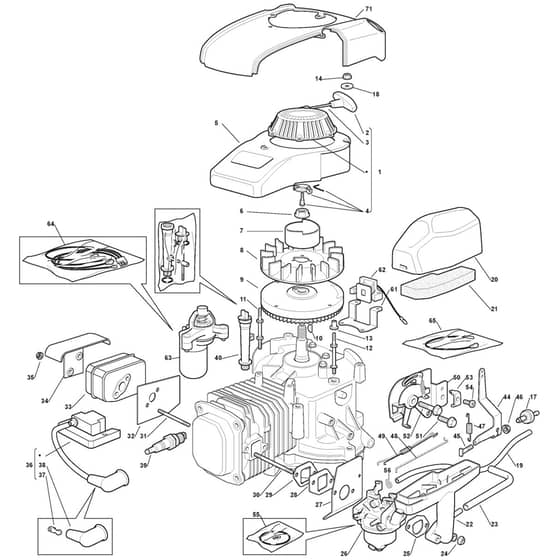 725M - 2008 - 299971583/UM8 - Mountfield Ride On Mower R200ES Engine Diagram
