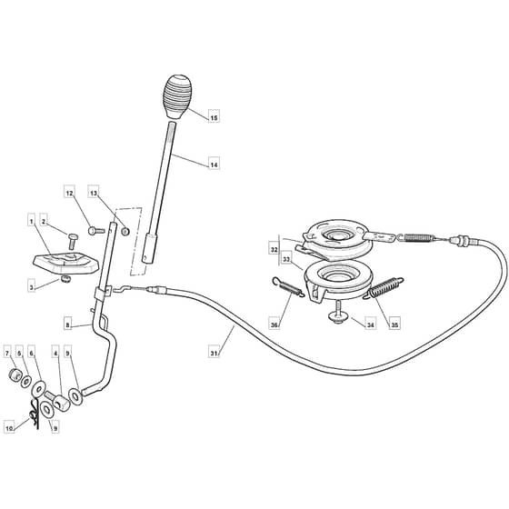 725M - 2009 - 2T0112483/UM9 - Mountfield Ride On Mower Clutch Diagram
