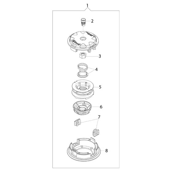 755 MASTER - Oleo-Mac Brushcutter lllustreted parts list (Head "Load and Go" 130) Diagram