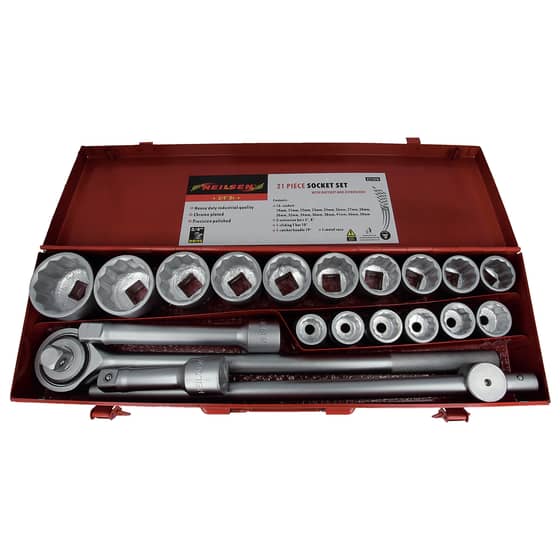 Genuine Neilsen 3/4" Drive Metric Socket Set (21 Piece) - ONLY 1 LEFT