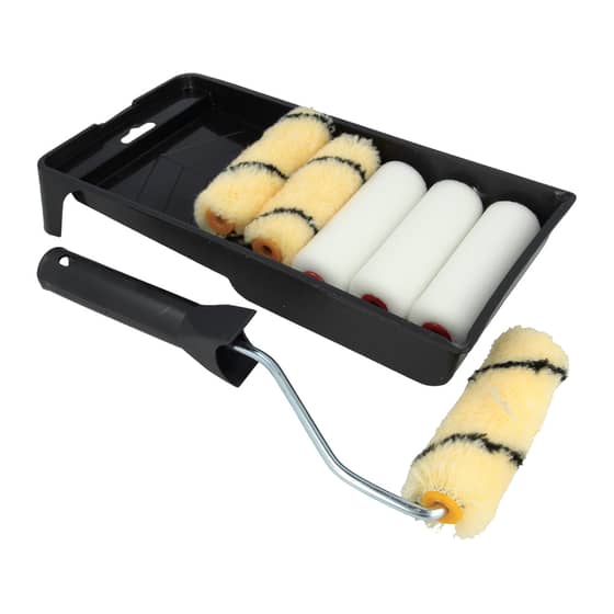 4" Mini Paint Roller Kit With Tray