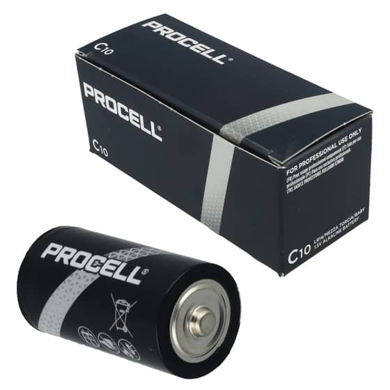 Duracell Professional Procell Batteries, C Type, Box of 10