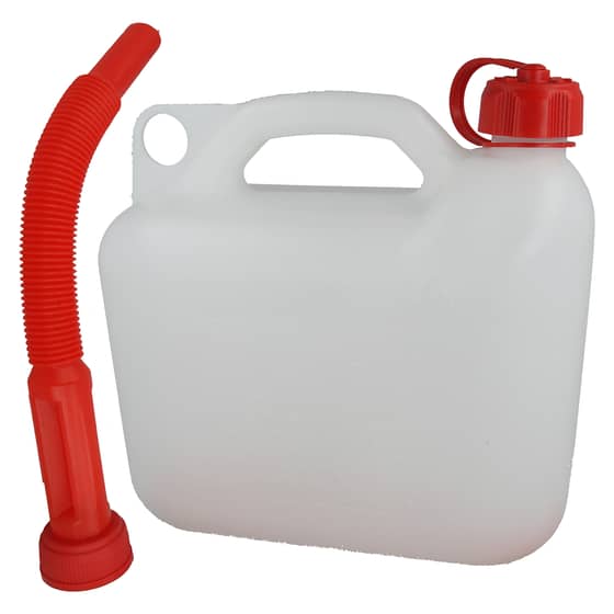 Fuel Can, 5 Litres C/W a Flexible Spout (Transparent)