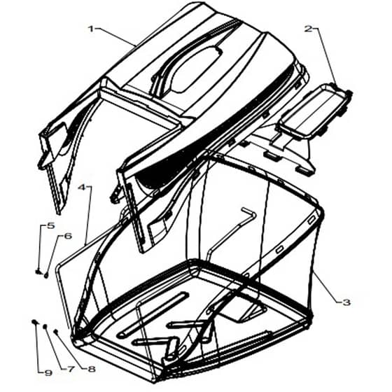 Masport 800AL - 567856 - Feb 2012 - Catcher Assembly Aero - 773869