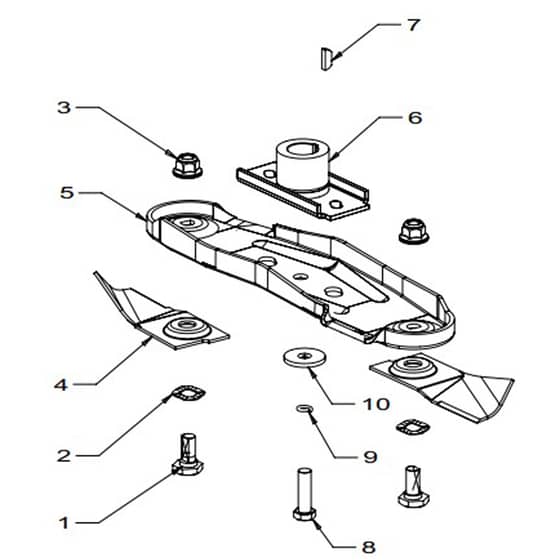 Masport 800ST - 478968 - Jan 2014 - 540mm QuickCut Blade Assembly
