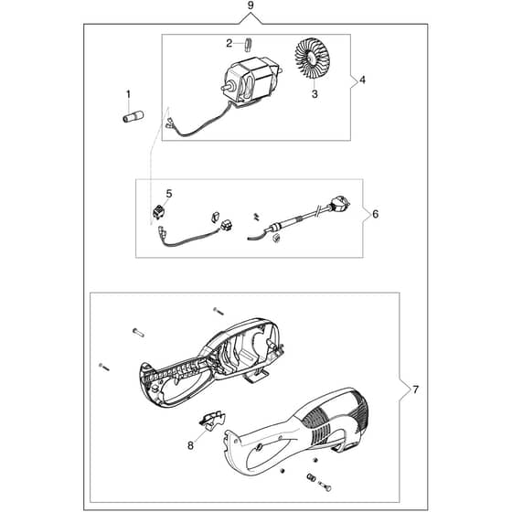 8091 -  - Efco Brushcutter Motor SN 314 Diagram